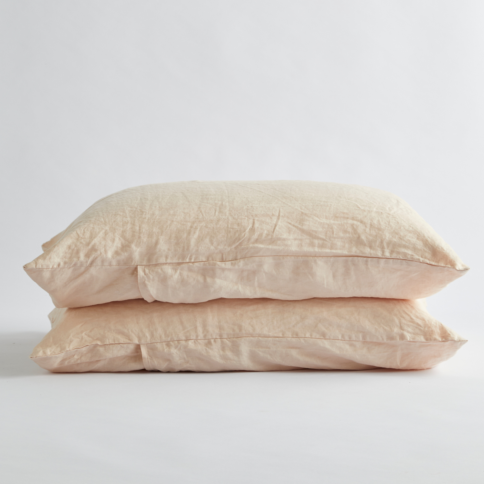 100% Pure Linen Blush Standard Pillowcase Set (2)