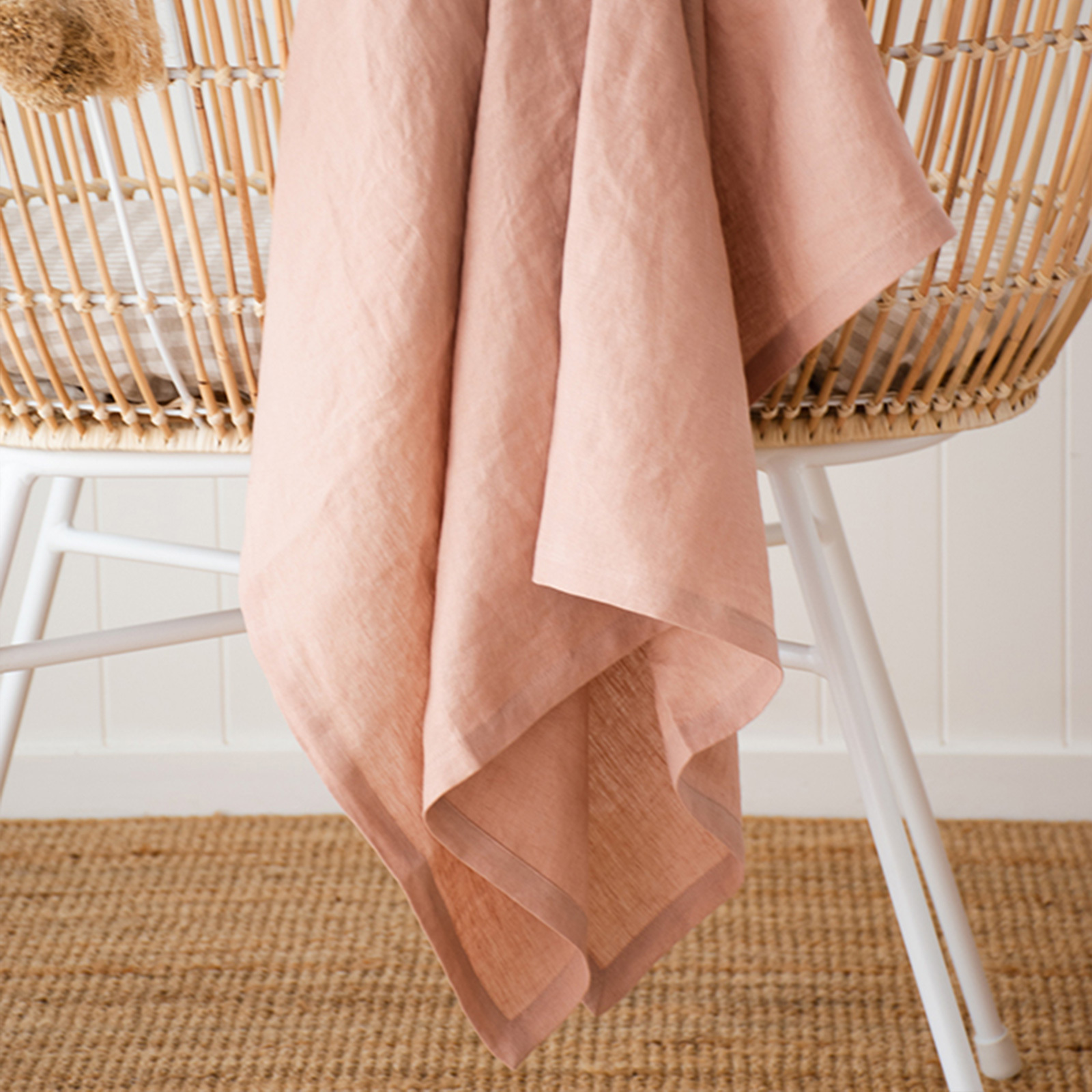 Clay French linen Swaddle