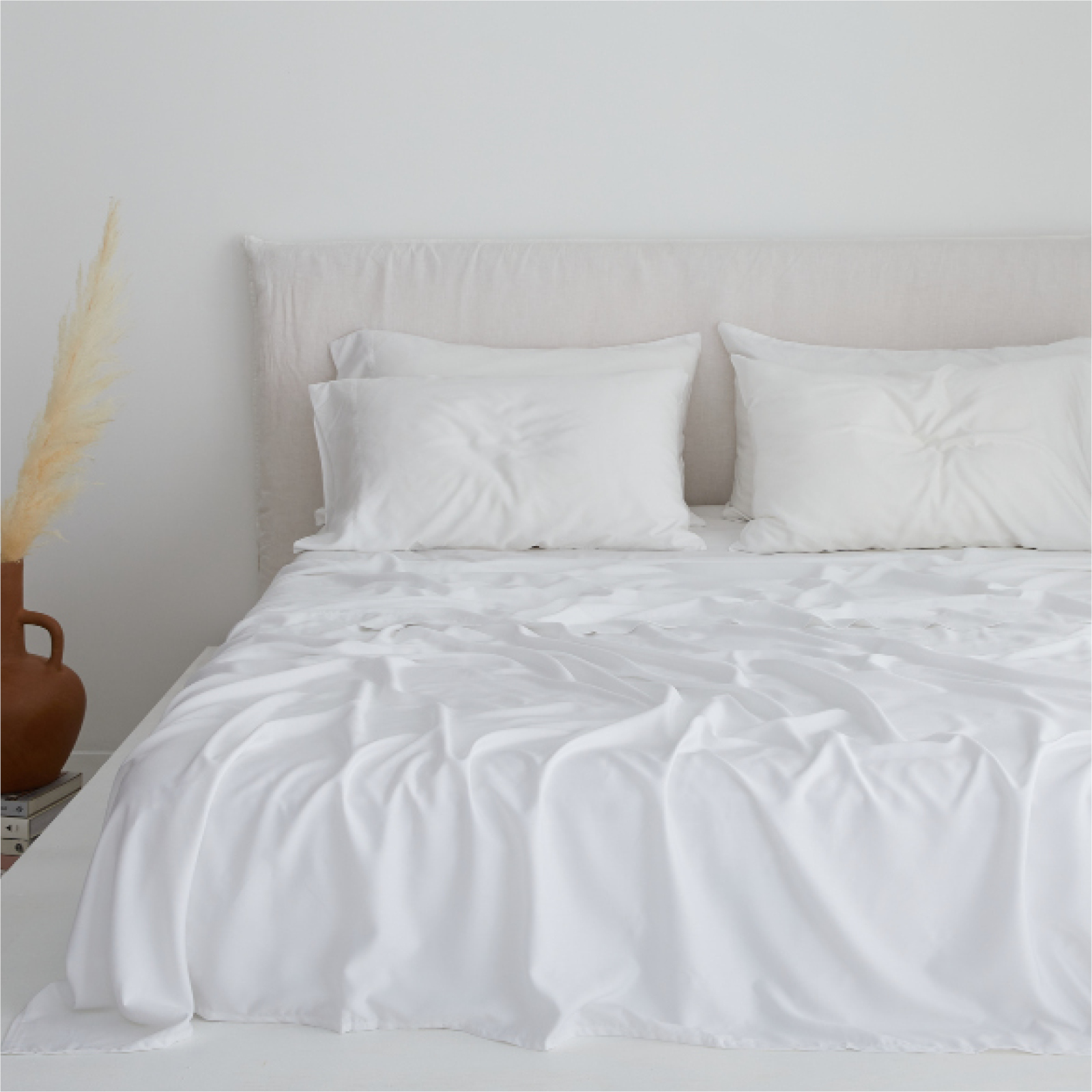 Bamboo Flat Sheet in White