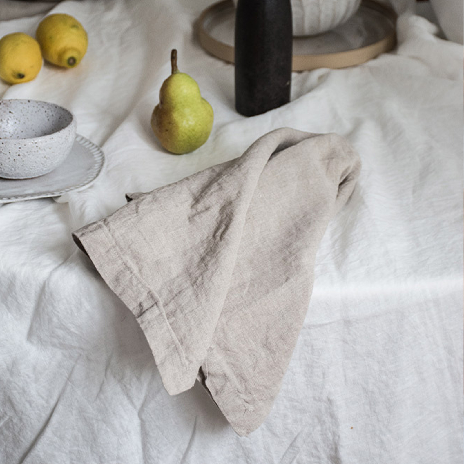 Pure French linen Napkins in Natural (set of 4)
