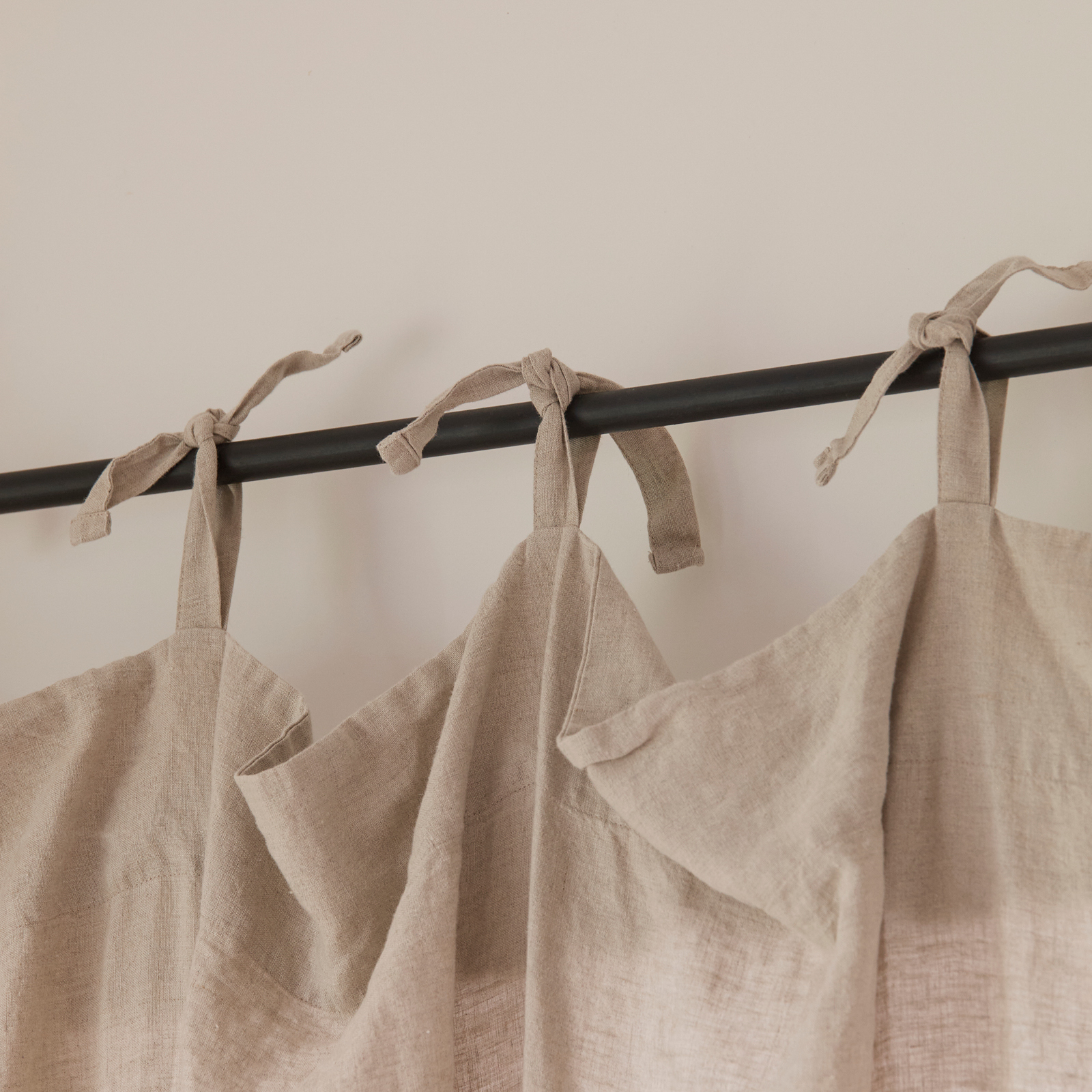 Pure French Linen Curtain Set in Natural