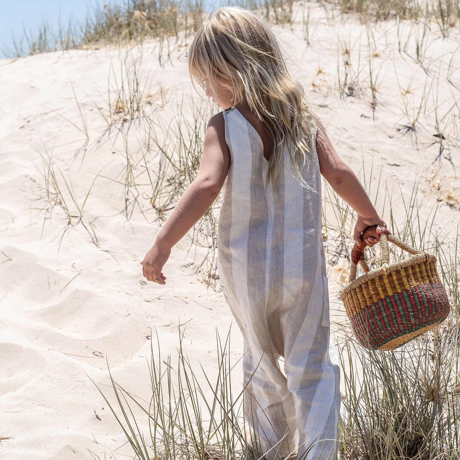 Mini Scout Jumpsuit in Natural Thick Stripe