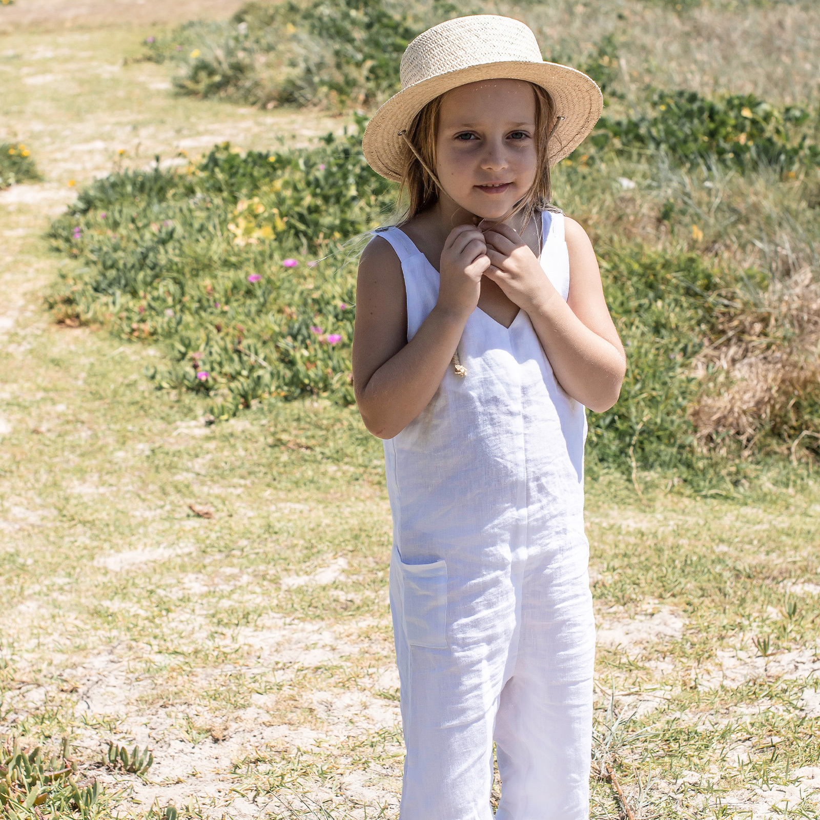 Mini Scout Jumpsuit in White