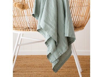 Sage French linen Swaddle