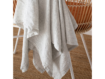 Pinstripe French linen Swaddle
