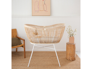 Pinstripe French linen Bassinet Sheet