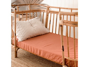 Desert Rose French linen Cot Sheet