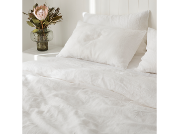 100% pure French linen Duvet Cover in White