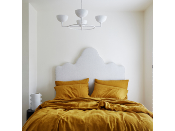 100% pure French linen Duvet Cover in Mustard 