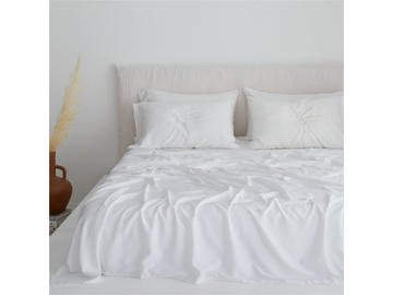 Bamboo Flat Sheet in White