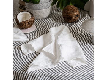 Pure French linen Napkins in Milk (set of 4)