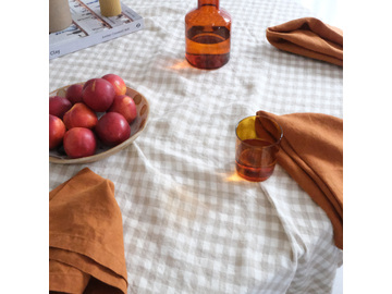 Pure French linen Napkins in Ochre (set of 4)