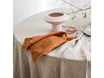 French Linen Table Cloth in Natural