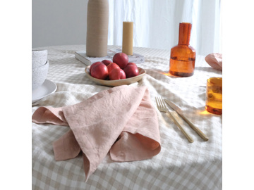 Pure French linen Napkins in Clay (set of 4)