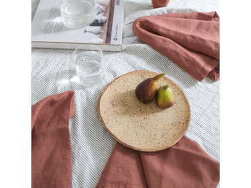 Pure French linen Napkins in Sienna (set of 4)