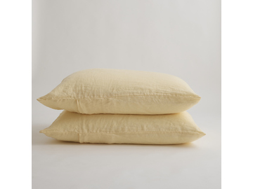 100% Pure Linen Daisy Standard Pillowcase Set (2)