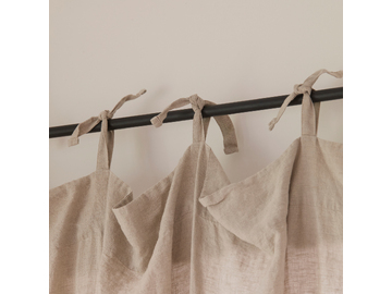 Pure French Linen Curtain Set in Natural