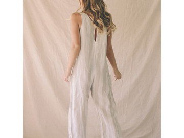 Scout Jumpsuit in Natural Thick Stripe
