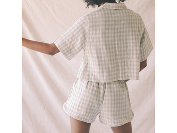 Poppy Set in Beige Gingham