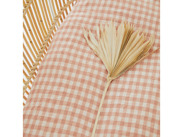 CLAY Gingham French linen Bassinet Sheet