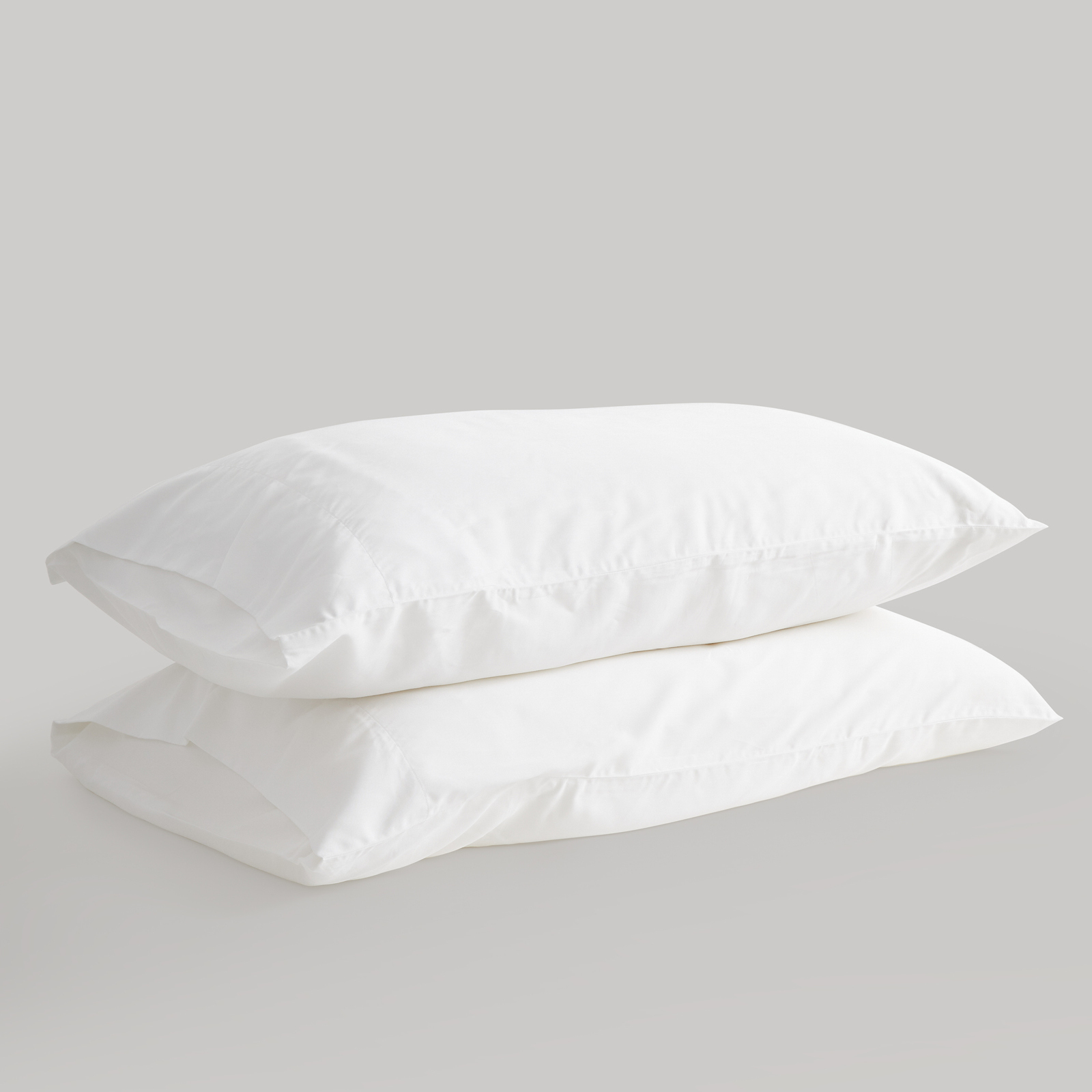 KING SIZE Bamboo Pillowcase Set in White (2)