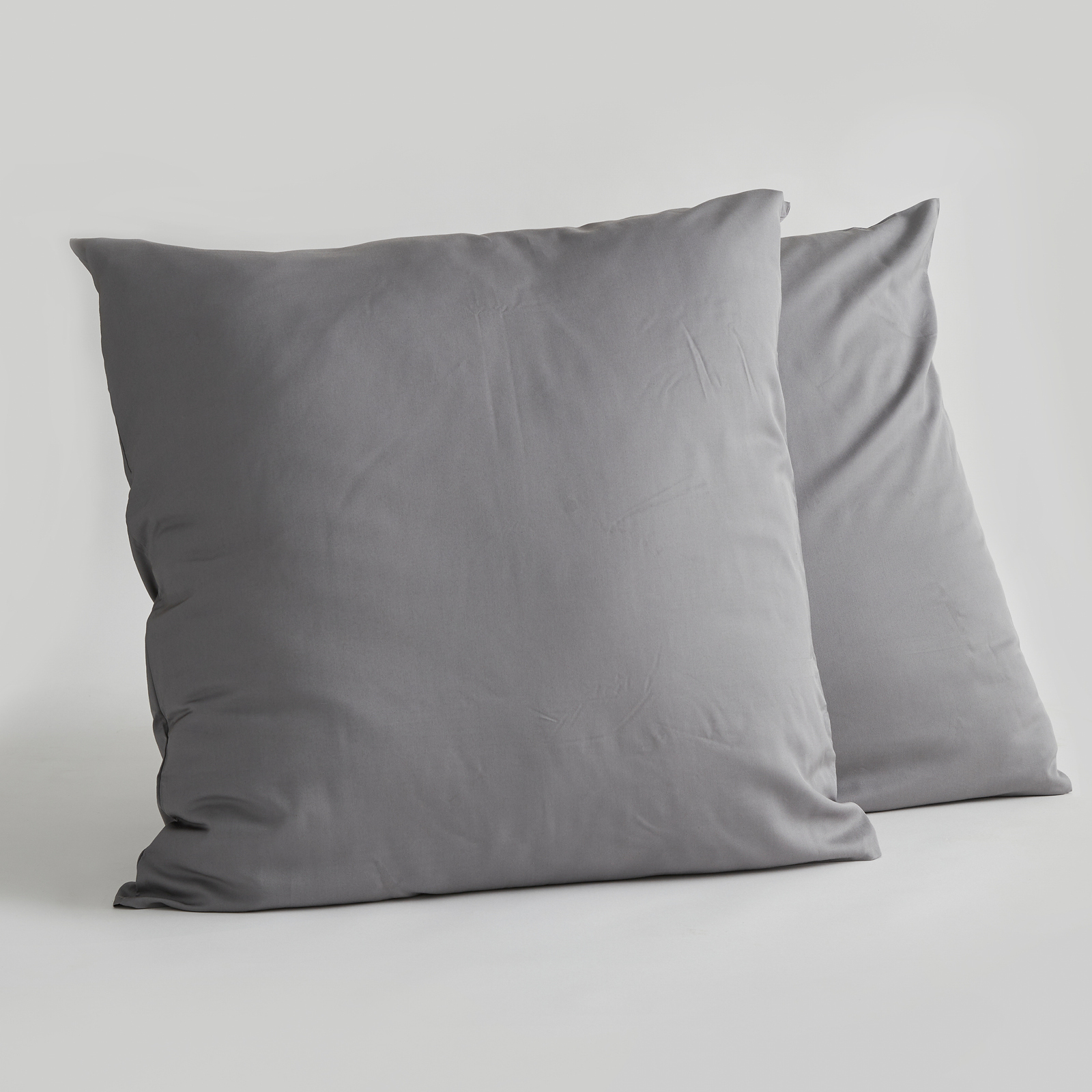 Bamboo European Pillowcase Set in Grey (2)
