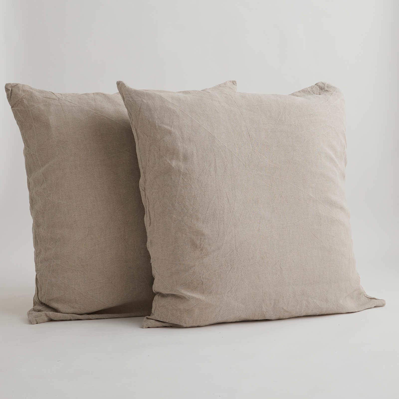 100% Pure Linen European Pillowcase Set in Natural (2)