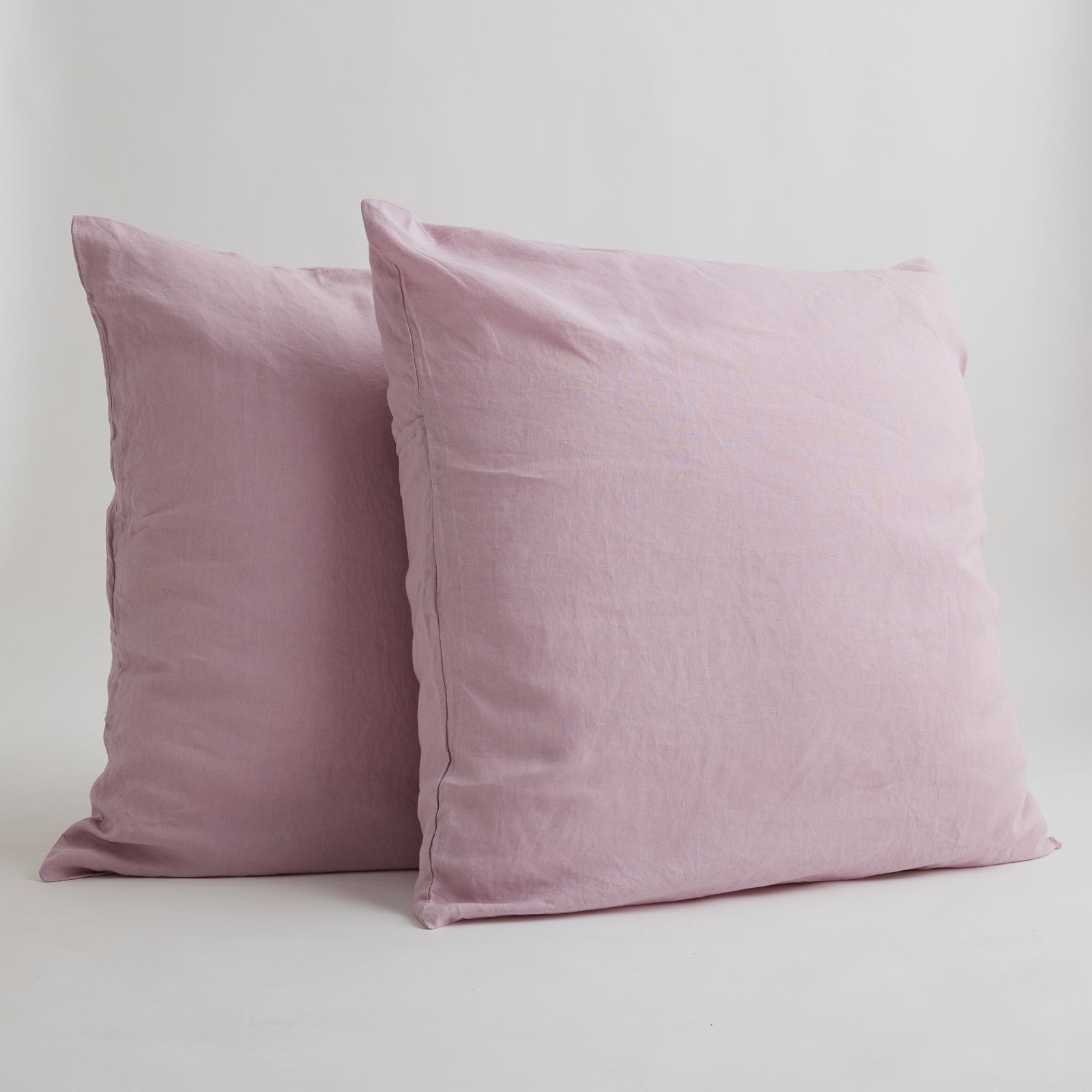 100% Pure Linen European Pillowcase Set in Lilac (2)
