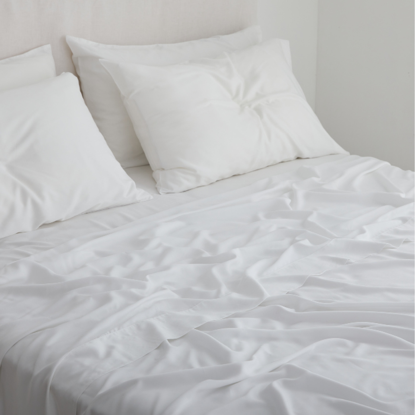 Bamboo Flat Sheet in White