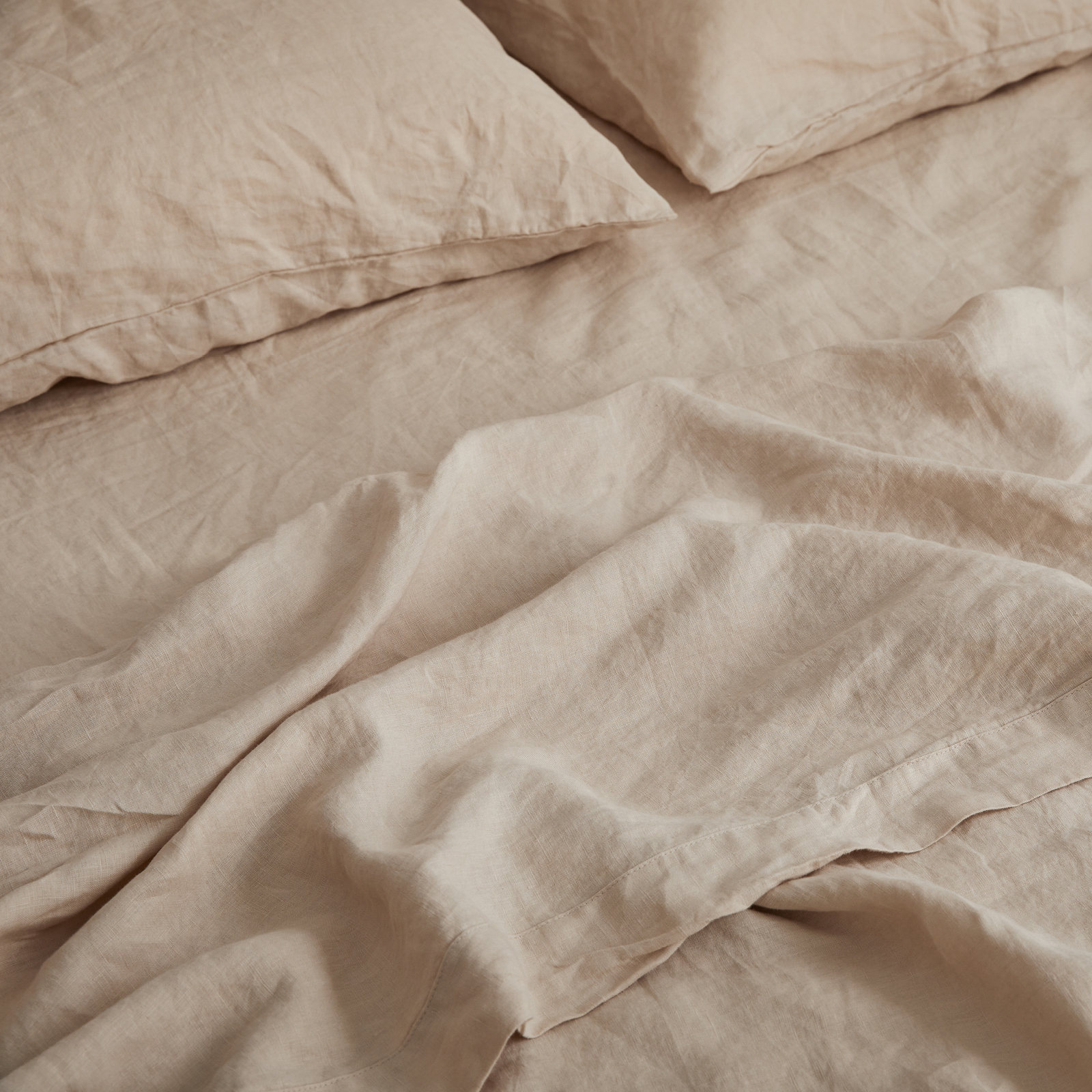 100% pure French linen Sheet Set in Crème