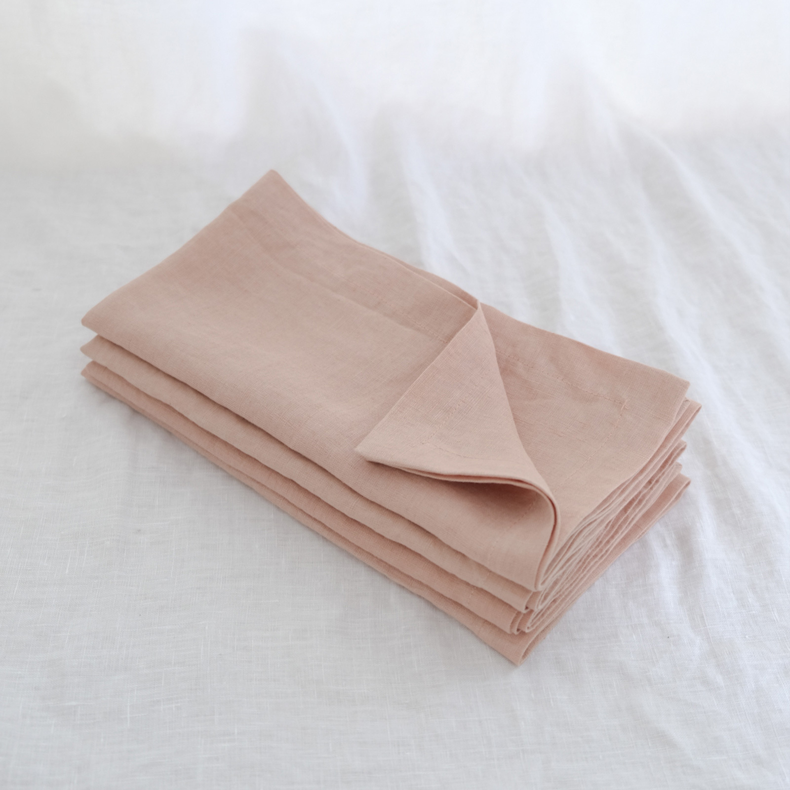 Pure French linen Napkins in Clay (set of 4)