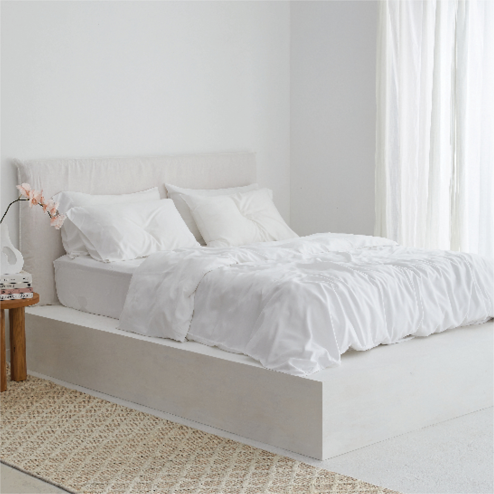 Bamboo Duvet Cover in White
