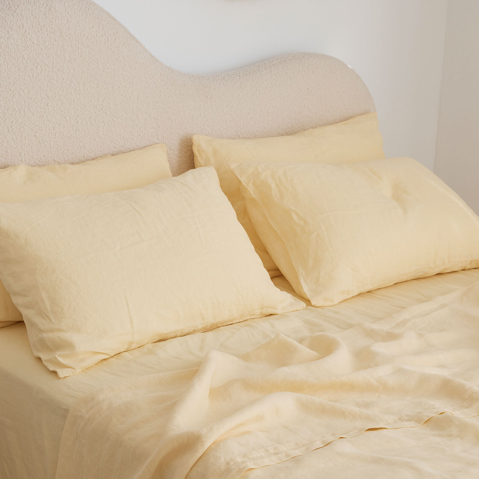 French linen Fitted Sheet in Daisy