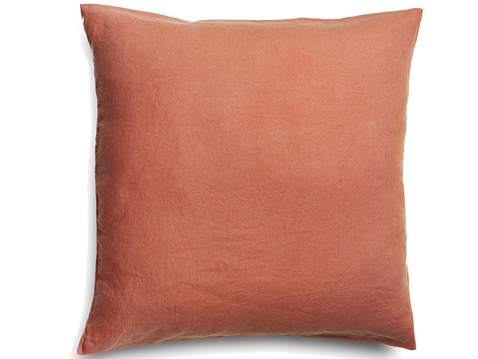 100% Pure Linen European Pillowcase Set in Desert Rose (2)
