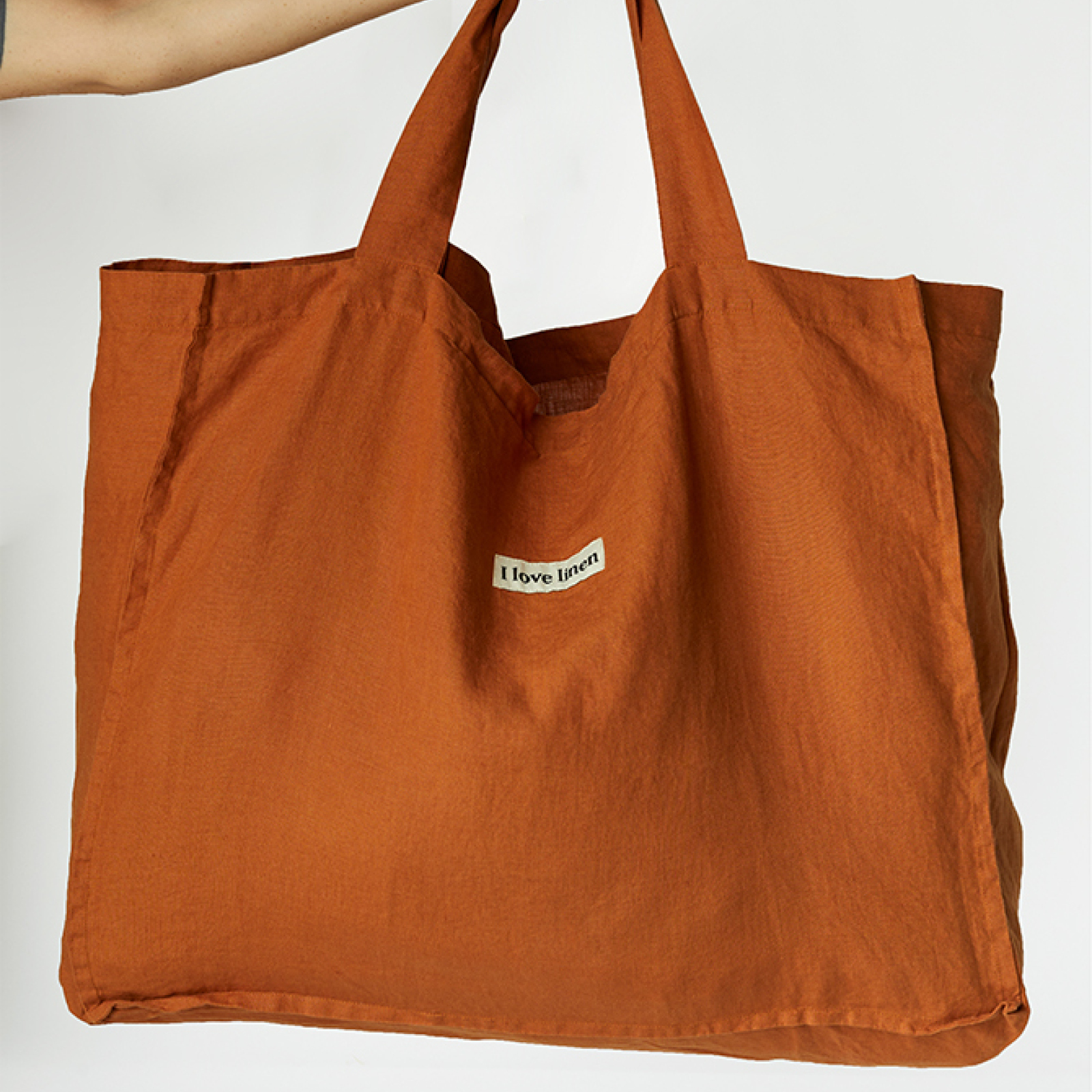French Linen Carry All Bag in Ochre