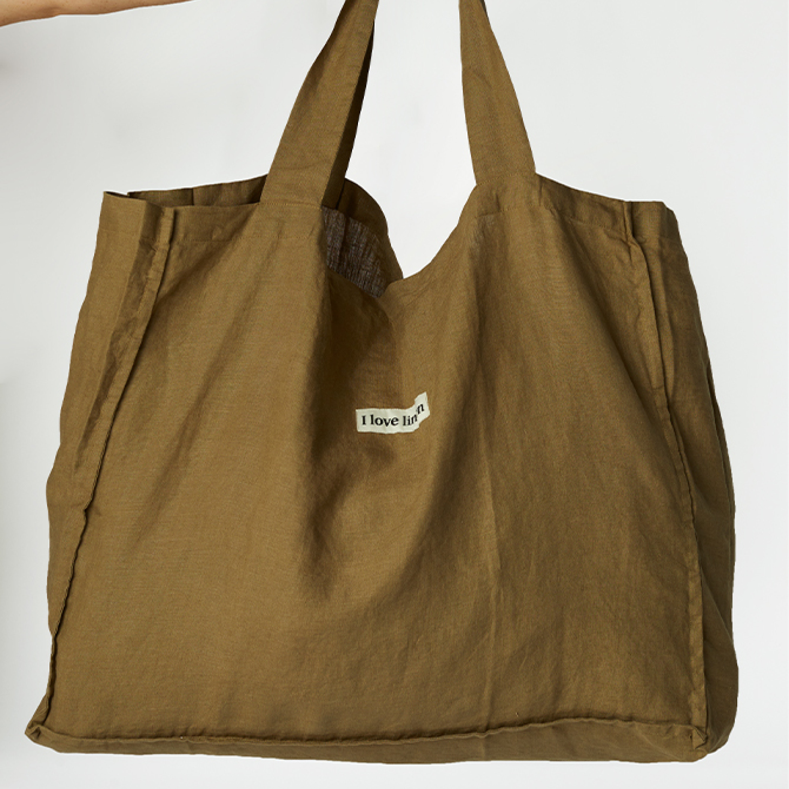 French Linen Carry All Bag in Olive