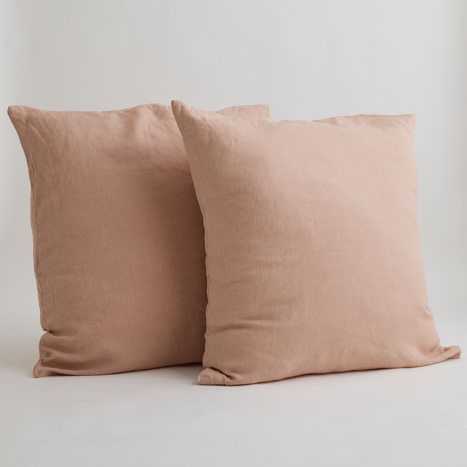 100% Pure Linen European Pillowcase Set in Clay (2)