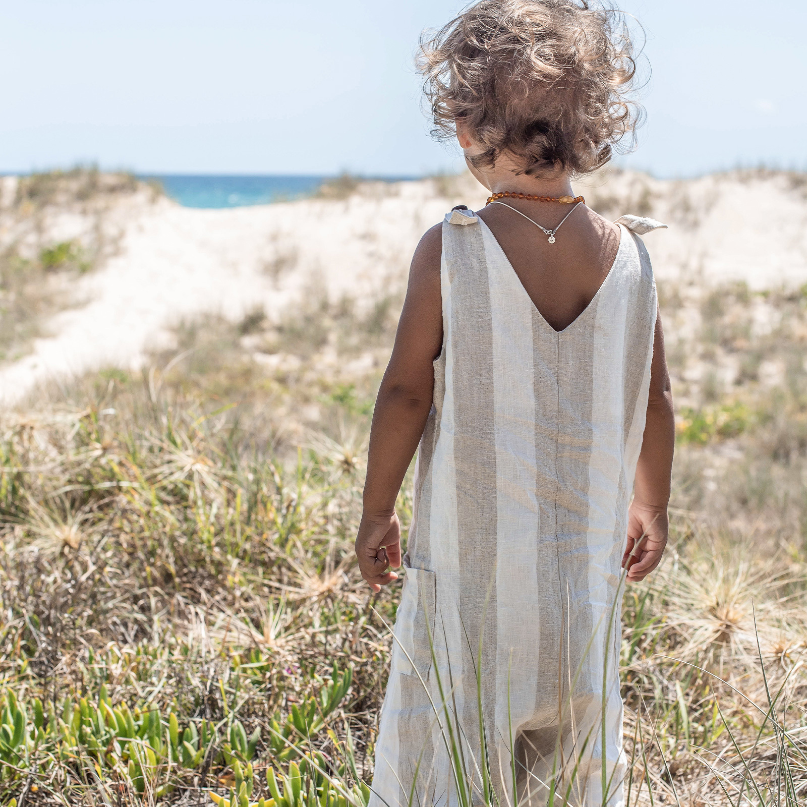 Mini Scout Jumpsuit in Natural Thick Stripe