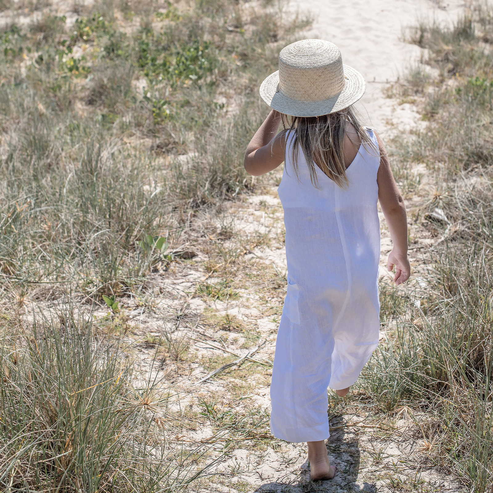 Mini Scout Jumpsuit in White