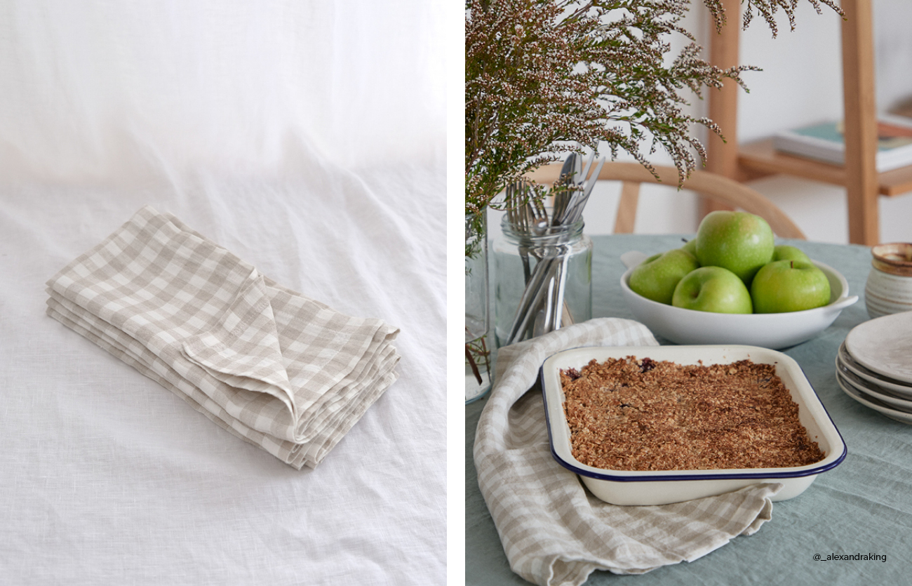 Blush French linen napkins