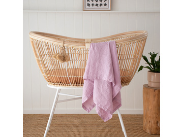 Lilac French linen Swaddle