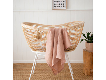 Clay French linen Swaddle