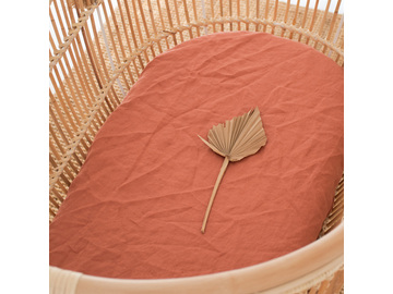 Desert Rose French linen Bassinet Sheet