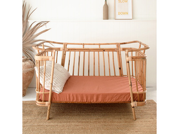 Desert Rose French linen Cot Sheet