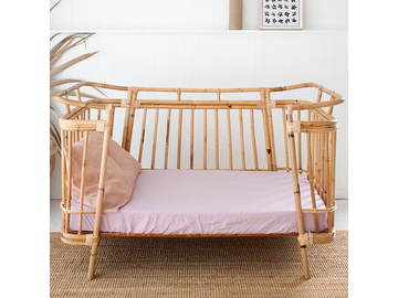 Lilac French linen Cot Sheet