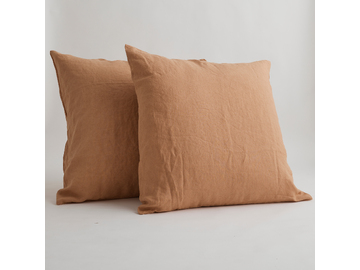 100% Pure Linen European pillowcase in Sandalwood (1)