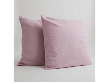 100% Pure Linen European Pillowcase Set in Lilac (2)