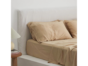 Bamboo Fitted Sheet in Latte