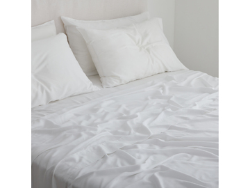 Bamboo Flat Sheet in White