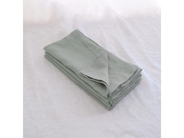 Pure French linen Napkins in Sage (set of 4)